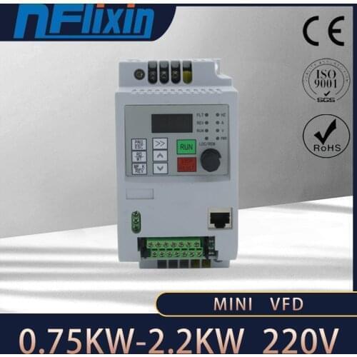 0.75KW/1.5KW/2.2KW VFD Convert 220v single phase input to 220v three phase Output VFD Variable Frequency Drive Inverter