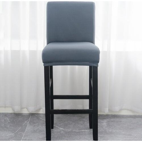Stretch Slipcovers Chair Cover for Counter Height Side Chairs Covers Protectors Bar Stool Chair Slipcover Short Back Stool Cover