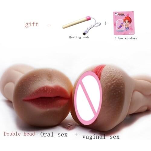 Realistic Artificial Vagina mouth Adult Sex Shop 3D Double Head Pussy tpe sex doll easy love sex toys for men masculino sexo
