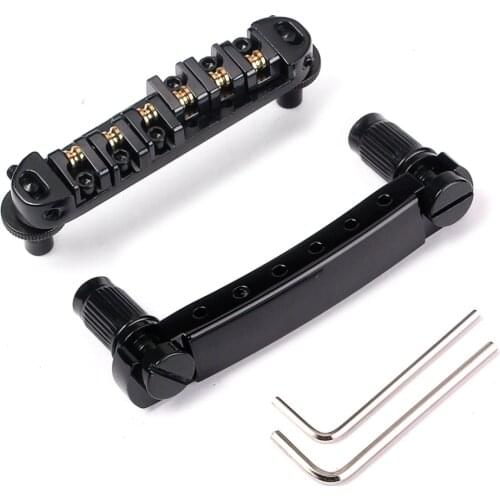Adjustable Roller Saddle Tune-O-Matic Bridge Saddle Tailpiece for LP Gibson Les Paul SG Electric Guitar Replacement