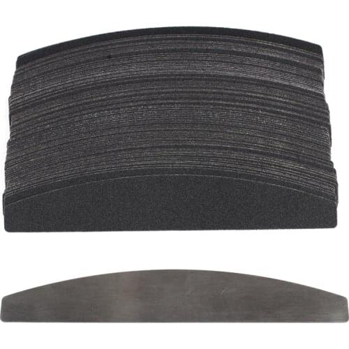 50Pcs/100Pcs Sandpaper Replacement Nail File 100/180 Removalble Black Pads With Metal Handle Double Sided Manicure Buffer Tools
