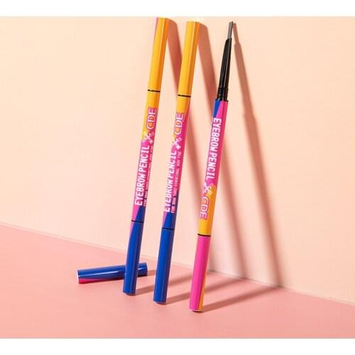 Three-dimensional Very Fine Triangle Eyebrow Pencil Waterproof and Sweatproof Non-smudged Double-ended Fine-core Eyebrow Pencil