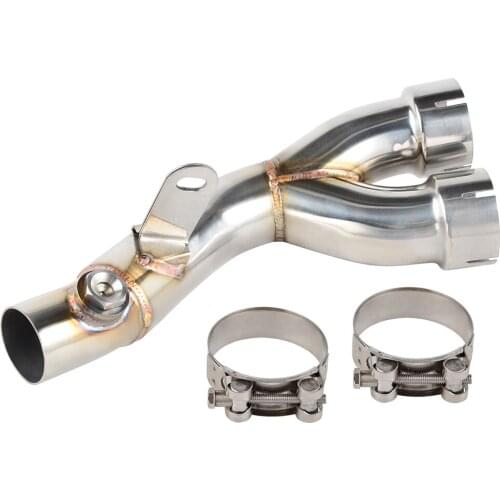 Race Exhaust Link Mid Pipe Stainless Clamp For Yamaha YZFR6 YZF-R6 YZF R6 2006 07 08 09 2010 2011 2012 2014 2015 2016 2017-2020