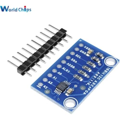 16 Bit I2C ADS1115 Module ADC ultra-compact 16-precision 4 channel with Pro Gain Amplifier for Arduino RPi Development Board