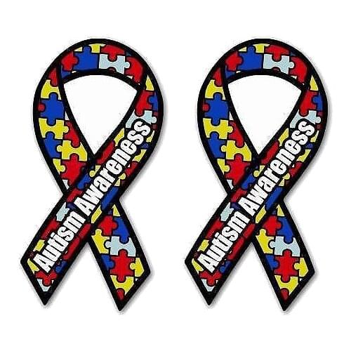 2 X Funny Creative Autism Awareness Car Sticker Waterproof Reflective PVC Decal,9cm*5cm