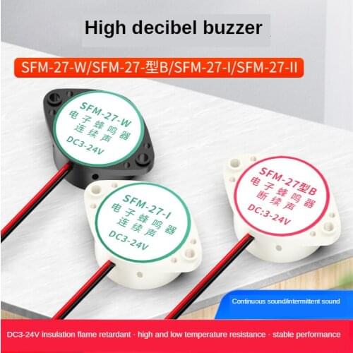 3105A High Decibel Alarm SFM-27 DC3-24V Continuous/intermittent Buzzer Buzzer for Arduino SFM-27