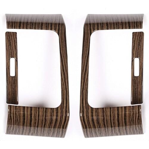 4 Pcs Sands Wood Grain Style ABS Side Air Conditioning Vent Frame Trim For Land Rover Range Rover Sport RR Sport 2014-2017