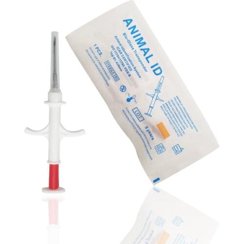 50pcs/lot) 1.4x8mm fdx-b 134.2khz chip microchip veterinary Pet injector LF RFID PIT tag syringe animal ID chip for fish