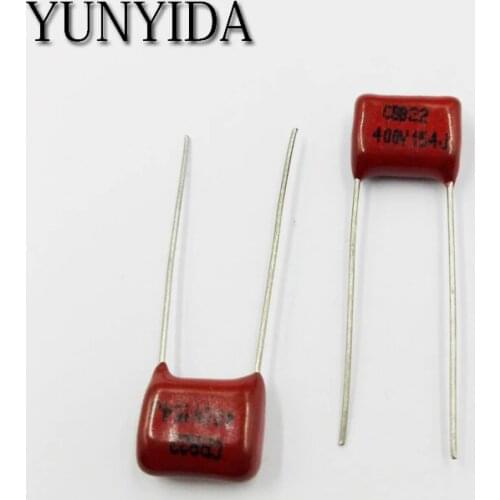 Free Shipping 10pcs, CBB 154J 400V 0.15UF 150NF P10mm Metallized Film Capacitor 154 400V