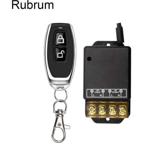Rubrum 433mhz Wireless RF Remote Control Switch AC 220v 30A RF Relay Power Load Receiver On/Off Transmitter Water Pump Switch