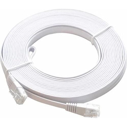 CAT5e Flat Ethernet Cable RJ45 Network Patch Cord for Computer Router Laptop LAN Lead With Connector Plug Crystal Head