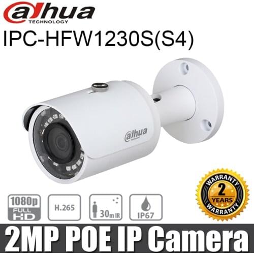 Dahua IPC-HFW1230S 2MP bullet IP camera replace IPC-HFW1320S Outdoor Day&Night poe IR 30m ip67 security camera cctv IPC-SF125