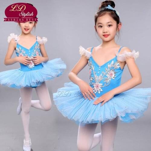 Childrens Dance Clothes Girls Ballet Skirts Costumes Stage Performance Ballet Tutu Dancing Practice Clothes