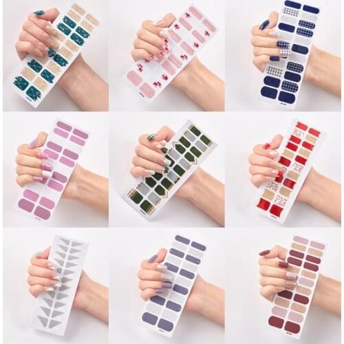 ENDRRFLL 1pc/14tips Matte solid color minimalist cold nail stickers dark watermark mature sticker set elegant womens makeup