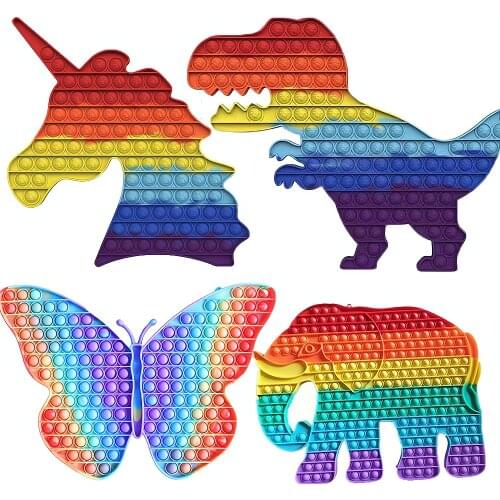 Giant Size Pop Its Fidget Toys 77cm Rainbow Big Push Pop Bubble Xxl Dimple Antistress Toy Simpl Dimmer Stress Toy Children Gift