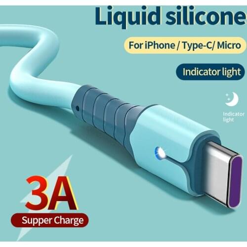 Micro USB Type C Cable 3A Fast Charging Type-C Data Cord Mobile Phone Cables For iPhone Huawei P40 Xiaomi Redmi Samsung Charge