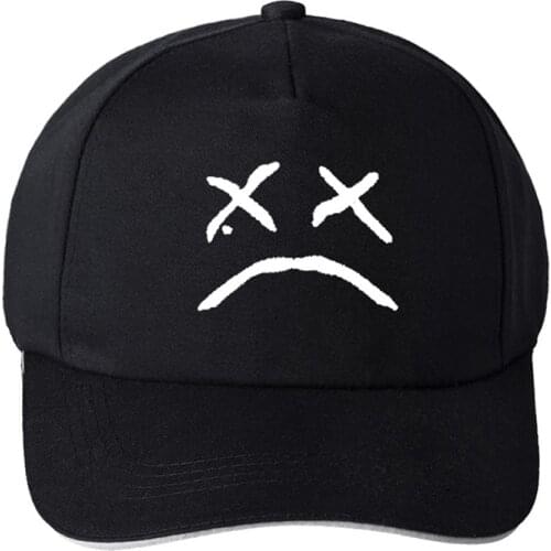 Sad Face Hat Embroidery Cotton Baseball Cap Xxxtentacion Hip Hop Caps Golf Hats Fashion Women And Men Outdoor Shade Cap TG0039