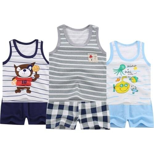Baby Clothes Set Children Clothing Suits Baby Boy Vest+shorts 2pcs Sets Toddler Kids Outfits Girls Summer Tracksuit 1234 Years
