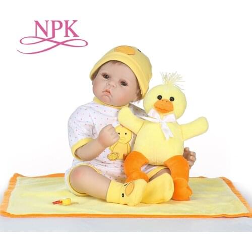 NPK New Design 55cm Silicone Reborn Boneca Realista Fashion Baby Dolls For Princess Children Birthday Gift Bebes Reborn Doll