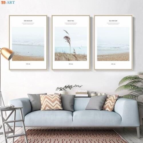 Sea View Art Print Seascape Paintings on The Wall Ocean Water Poster Canvas Painting Nordic Decoration Pictures Unframed