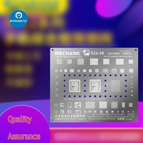 Mechanic S24 0.12mm BGA Reballing Stencil Template Kit for iPhone 12/12 pro/12 Pro Max IC Chip Electronic Components Repair