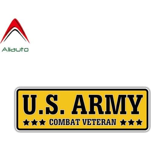 Aliauto Personality Car Sticker US Army Combat Veteran Refelctive Cover Scratch Waterproof Accessories PVC Decal,15cm*4cm