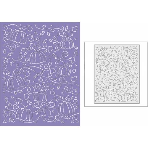 New 2021 Cute Spotty Pumpkin Panel Metal Cutting Dies for DIY Scrapbooking and Card Making Background Embossing Craft No Stamps