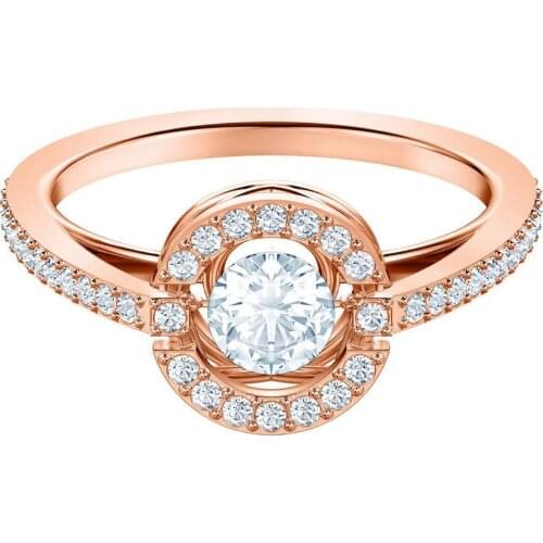 MANDY New Round Dance Ring Gives Beautiful Pink Gold Ring To Mothers Romantic Gift Fashion Jewelry 5479934