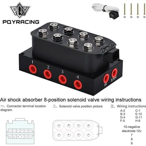 Air suspension air shock absorber 8 position solenoid valve wring instructions 8 set solenoid valve