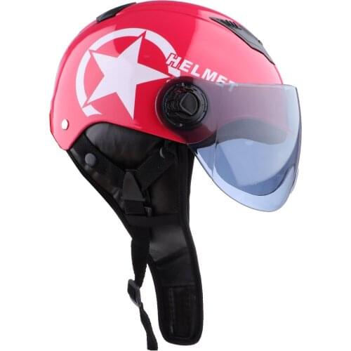 Half Helmet Unisex Descent for Motorcycle Bike w/Sun Visor