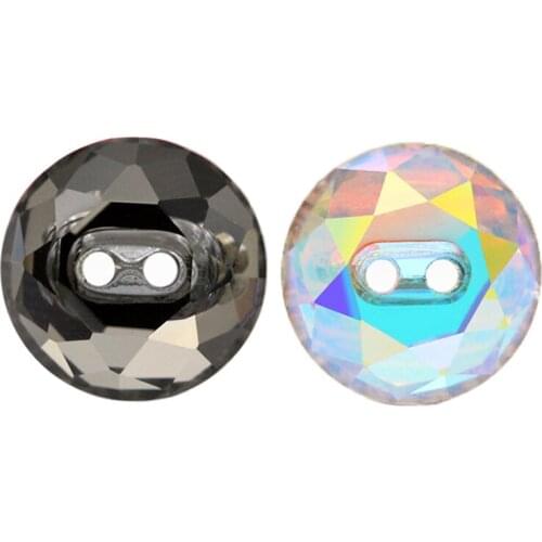 12mm Apparel Sewing Black buttons strass glass crystal buttons diy Handicraft decorative for clothes buttons Fabric crafts sewin