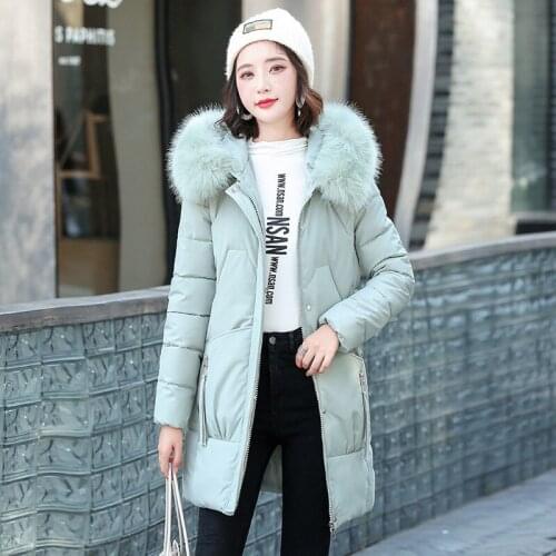 Beardon Winter Women Parkas Mid-Length Down Cotton Padded Jacket Thick Korean Version Of Loose Big Fur Collar Ins Jacket New