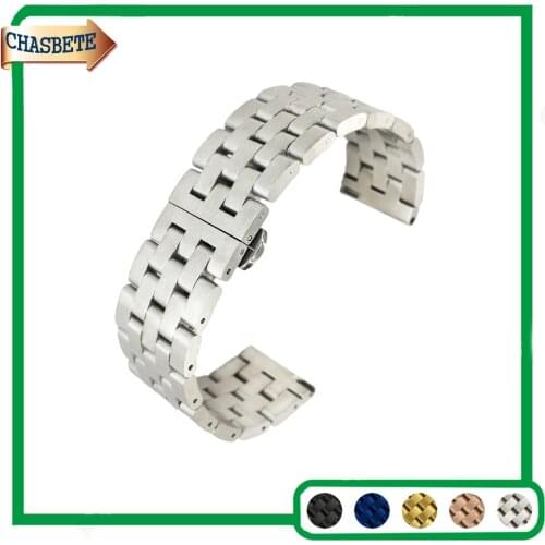 Stainless Steel Watch Band for Amazfit Huami Xiaomi Pace Bip 20mm 22mm Metal Strap Quick Release Belt Wrist Loop Bracelet Black