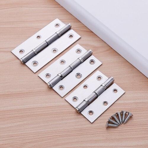 Noise Elimination Bearing Hinge Thickened 2/3-inch Loose-leaf Cabinet Door Hinge Flat Stainless Steel Hinge Door and Hardware