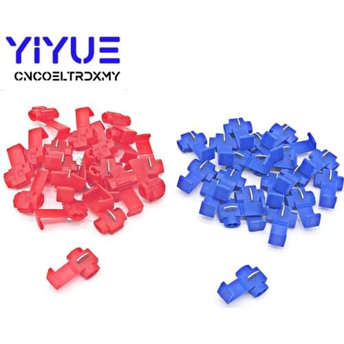 20Pcs Scotch Lock Electric Wire Cable Connectors Quick Splice Terminals Crimp For Car Electrical Crimp Cable Snap