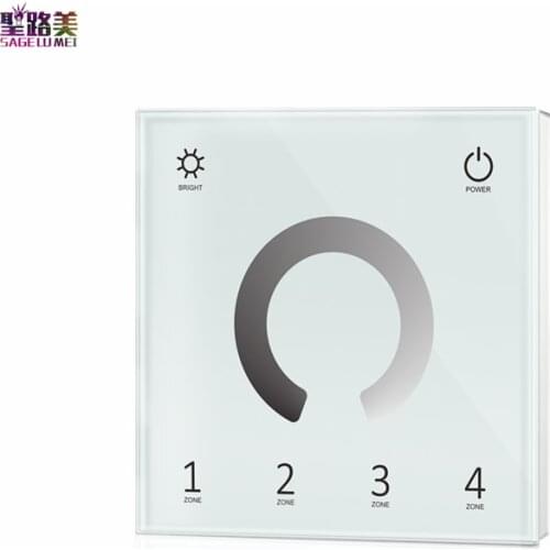 T11,T12,T13,T14 4 Zone Single color Dual color RGB RGBW Wall Mounted Touch Panel DMX Controller 100-240VAC DMX512, RF 2.4GHz