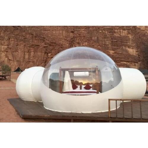 Outdoor Camping Tent For Sale Double Rooms With Tunnel Bubble Tree Dome House PVC Inflatable Igloo Tent With Fan Bubble Hotel