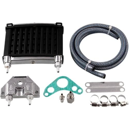 Universal Motorcycle Cnc Aluminum Engine Oil Cooler Cooling Radiator Kit For 50Cc 110Cc 125Cc 140Cc 150Cc Atv Pit Pro Trail Dirt