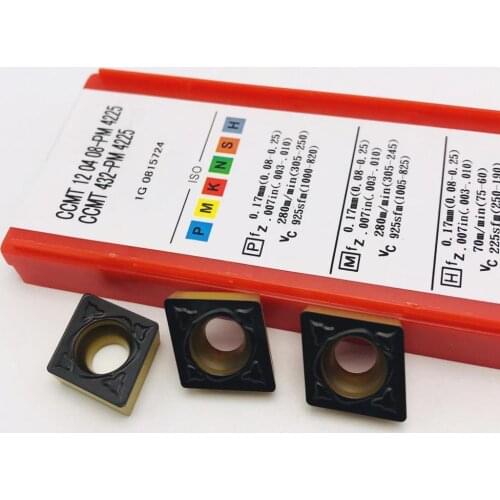 High quality turning blade CCMT120408 PM4225 carbide blade CCMT120408 machine tool accessories lathe tool milling cutter