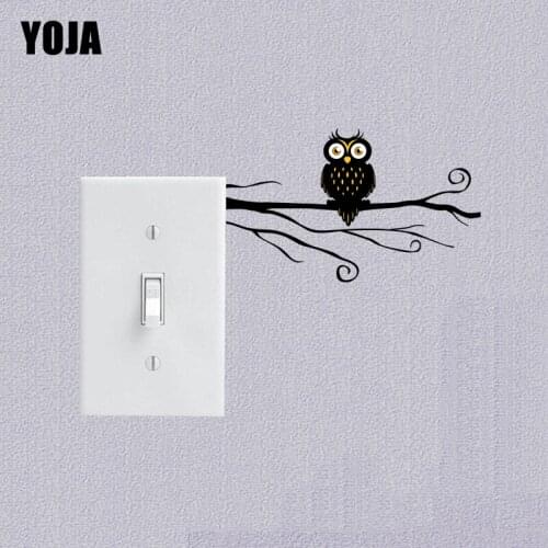 YOJA Interesting Tree Branches Of The Owl Decor Switch Sticker Living Room Bedroom Wall High Quality 10SS0039