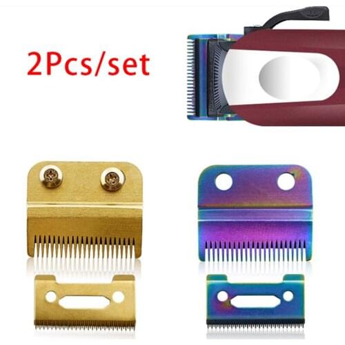 2Pcs/set Movable Hair Clipper Blade Replace Cutter Head Metal Bottom Clipper Hairdressing Accessories Barber Accessories