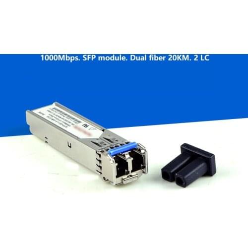 2pcs SFP optical module SFP-GELXSM1310 fiber module gigabit single-mode dual fiber 20KM. Compatible with Huawei Cisco H3C Switch
