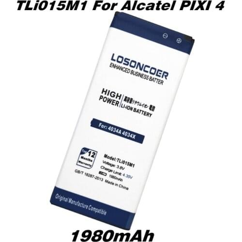 LOSONCOER Battery New Arrivals For Alcatel PIXI 4 4034X 4034F 4034A TLi015M1 Battery