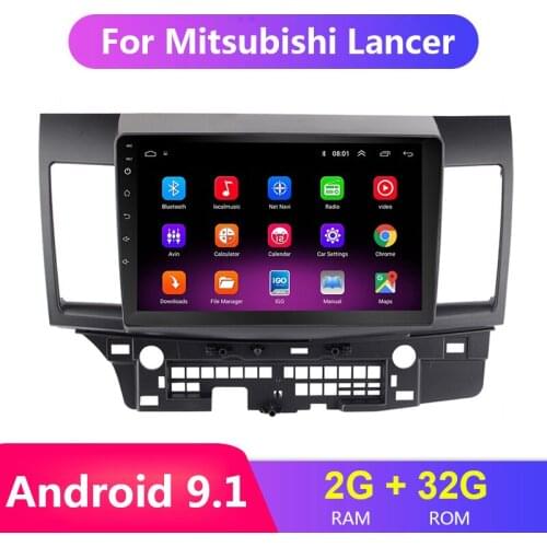 2G+32G 2.5D 2 Din Android 9.1 Car Radio Multimedia player GPS for Mitsubishi Lancer 2008 2009 2010 2011 2012 2013 - 2016 WiFi BT