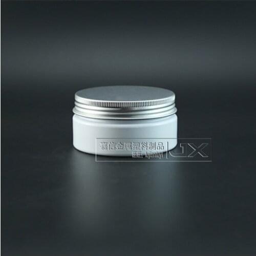 Free Shipping 80g/ml White Plastic Flat Pucifugal Bottle Jar Silver lid Butter Pomade Bath Salt Pill Small Sample Packing Bottle