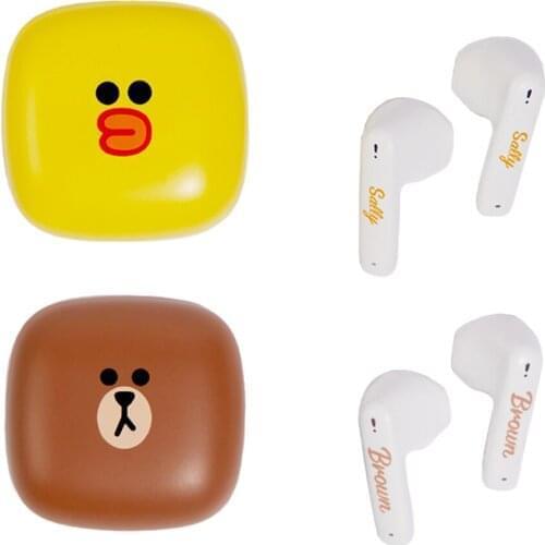 Line Friends Wireless In-Ear Headset Bluetooth-Compatible Binaural Wireless High Sound Quality Sports Long Standby