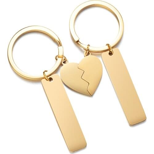 10pcs/lot Blank 304 Stainless Steel Key Chain Ring 4 colors Accessory for Personalized Jewelry Making SP034