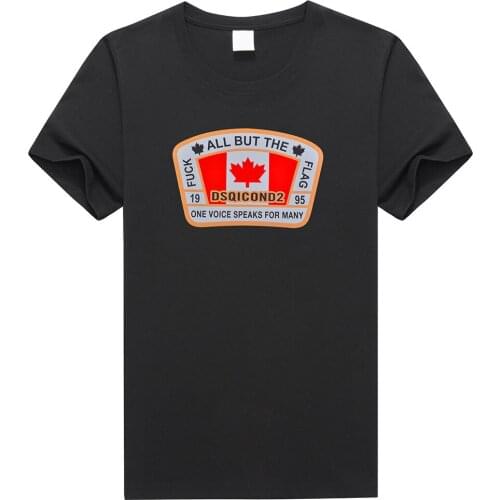 Dsq2 brand summer style 100% cotton men women black T-shirt casual O-Neck T-shirt short sleeve tees white letter T-shirt for men