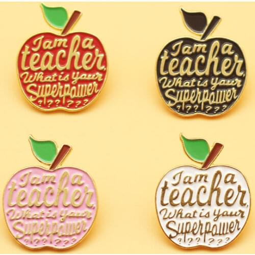 Apple brooch and enamel pins Men and women fashion jewelry gifts anime movie novel lapel badges