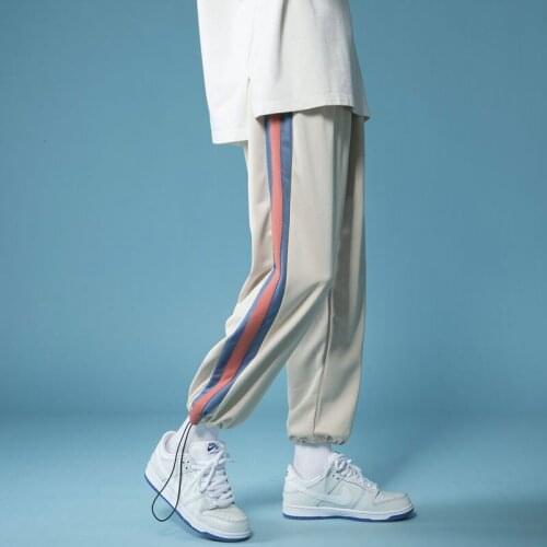 Pants Striped Neutral Hot Style Casual Nine Point Summer Two Men Wearing Panties Sport Hip Hop Tidal Current Youth Best